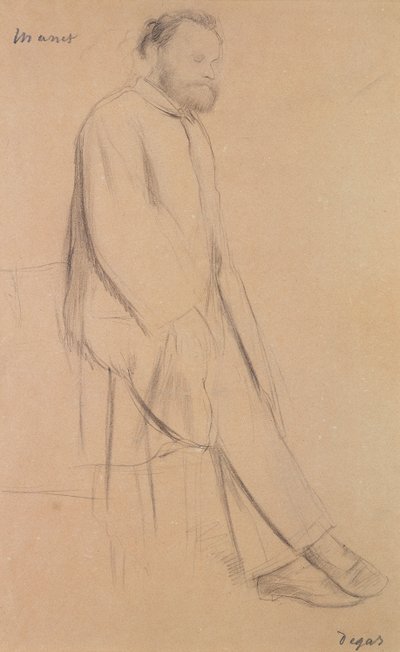 Portret van Edouard Manet door Edgar Degas