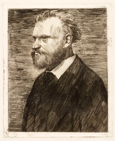 Portret van Edouard Manet, pub. 1864 door Edgar Degas