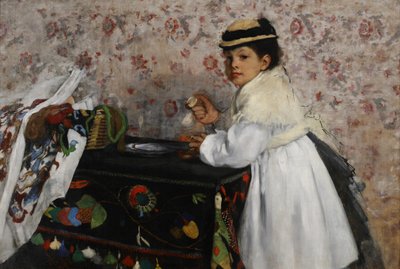 Portret van Mlle. Hortense Valpinçon, c.1871 door Edgar Degas