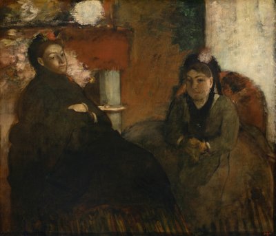 Portret van Mme. Lisle en Mme Loubens, 1866-1870 door Edgar Degas