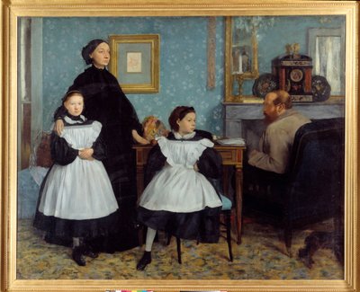 Portret van de familie Bellelli. De schilder bracht enkele maanden door in Toscane met zijn ooms, de Bellelli. Schilderij door Edgar Degas (1834-1917) door Edgar Degas