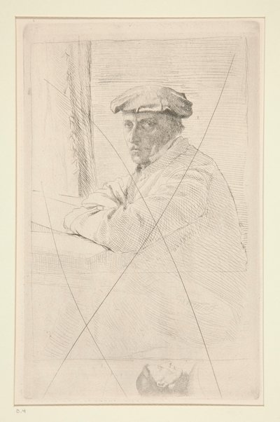 Portret van de graveur Joseph Tourny door Edgar Degas