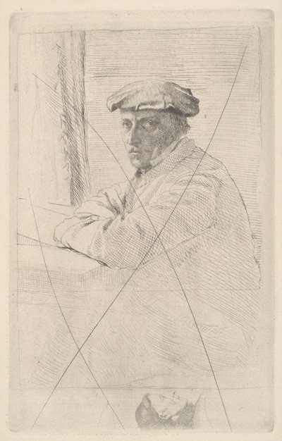 Portret van de Graveur Joseph Tourny, 1857 door Edgar Degas