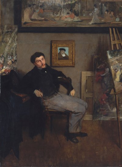 Portret van de schilder Tissot door Edgar Degas