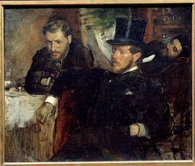 Portretten van ingenieurs Jeantaud (1840-1906), Livert en Laine (1841-1888), vrienden van de kunstenaar door Edgar Degas