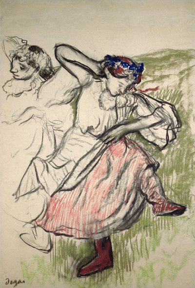 Russische Dansers, ca.1899 door Edgar Degas