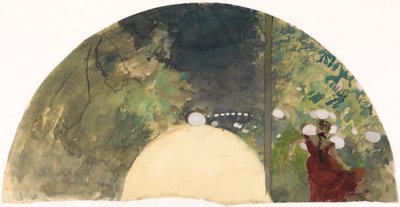 Zangeres in een Parijse tuincafé door Edgar Degas