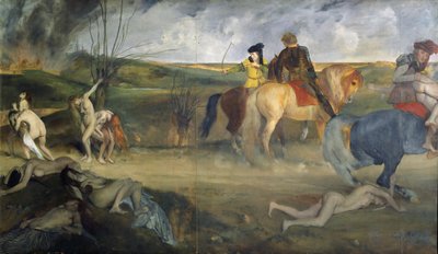 Oorlogsscène in de middeleeuwen, c.1865 door Edgar Degas