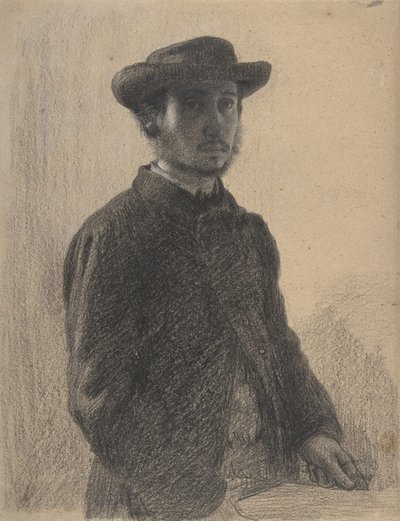 Zelfportret, c.1857 door Edgar Degas