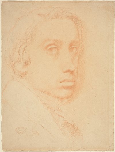 Zelfportret, c. 1855 door Edgar Degas