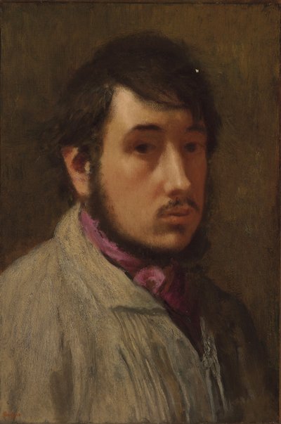 Zelfportret, ca. 1858 door Edgar Degas