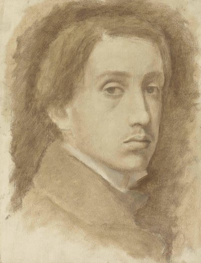 Zelfportret, ca 1854 door Edgar Degas