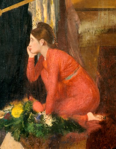 Semiramis Bouwt Babylon onvoltooid, detail, 1860-1862 door Edgar Degas