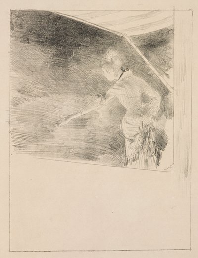 Zanger in het café-concert door Edgar Degas