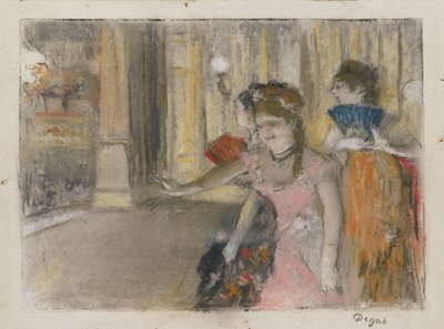 Zangers op het podium door Edgar Degas