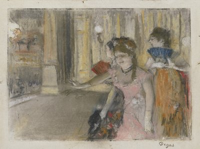 Zangers op het podium door Edgar Degas
