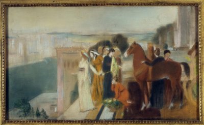 Semiramis bouwt Babylon door Edgar Degas