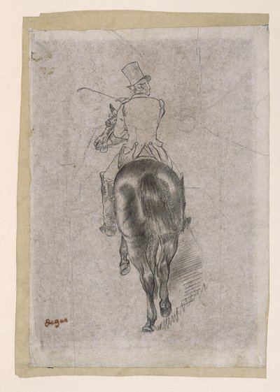 Het aansporen van het paard door Edgar Degas