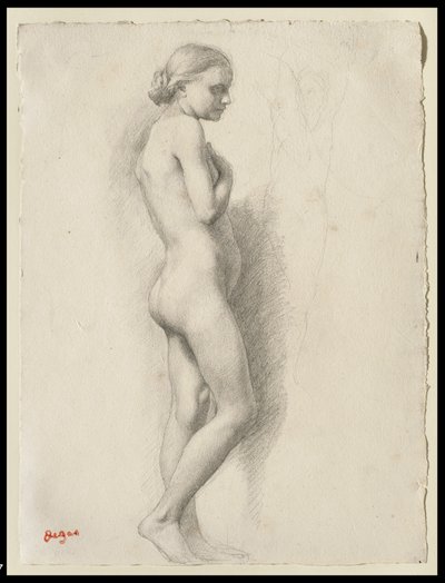 Staande naakt, c.1860-65 door Edgar Degas
