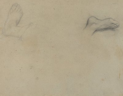 Studies van Voeten (verso) door Edgar Degas