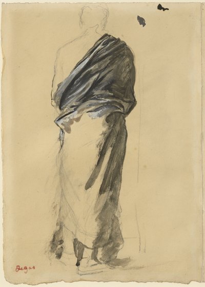 Studie van Draperie, 1860-65 door Edgar Degas