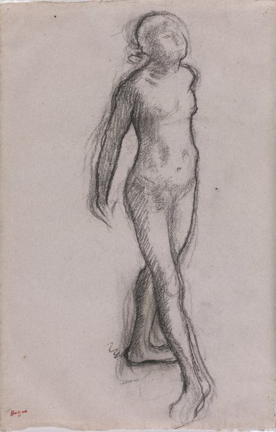 Studie van een Naakte Danseres, ca. 1878-79 door Edgar Degas