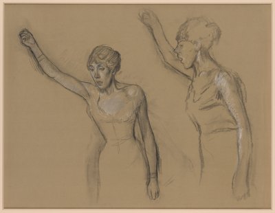 Studie van een zanger door Edgar Degas