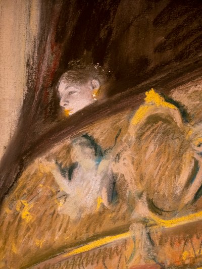 Studie van een loge in het theater (detail). 1880. door Edgar Degas