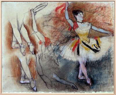 Tambourijn danseres door Edgar Degas