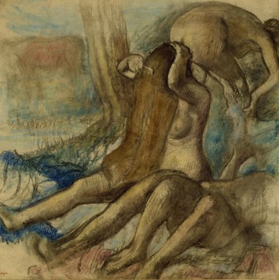 De Baders, c.1890-1895 door Edgar Degas