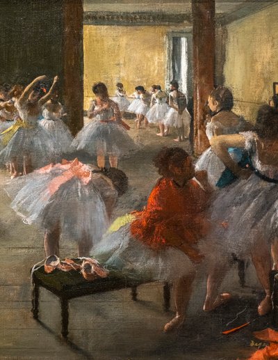 De dansklas (detail) door Edgar Degas