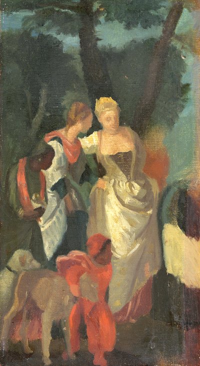 De Vondst van Mozes, naar een schilderij van Veronese, eind 1860s door Edgar Degas