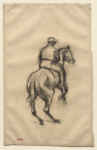 De jockey, c.1885-1900 door Edgar Degas
