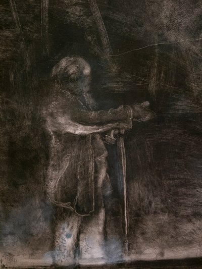 De meester van ballet (detail) (uitgevoerd in samenwerking met Ludovic Lepic) door Edgar Degas