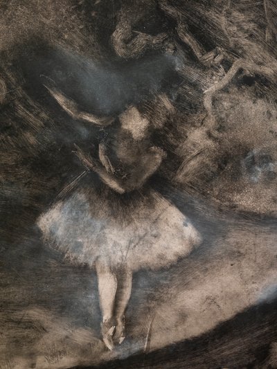 De Meester van Ballet (detail) (uitgevoerd in samenwerking met Ludovic Lepic). 1876 door Edgar Degas