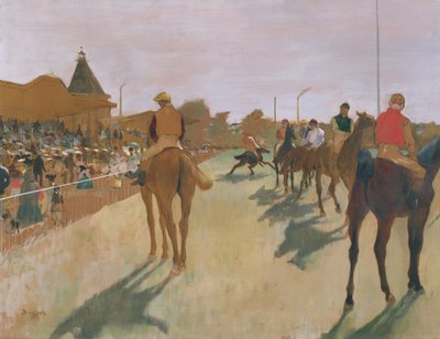 De Parade, of renpaarden voor de tribunes, c.1866-68 door Edgar Degas