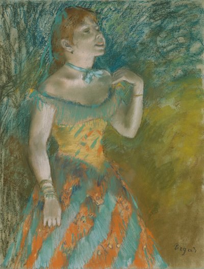 De Zanger in Groen door Edgar Degas