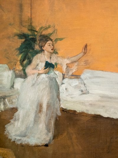De Zangrepetitie (detail) door Edgar Degas