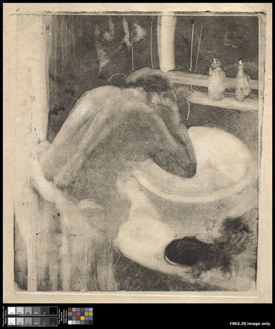 De wastafel, ca. 1880-85 door Edgar Degas