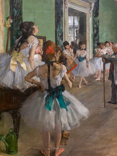 De dansles (detail). Begonnen in 1873, voltooid in 1875-1876 door Edgar Degas
