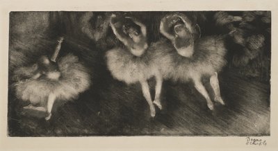 Drie balletdansers, ca. 1878 door Edgar Degas