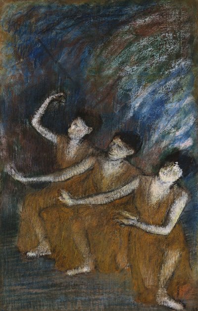 Drie dansers, ca.1895-98 door Edgar Degas