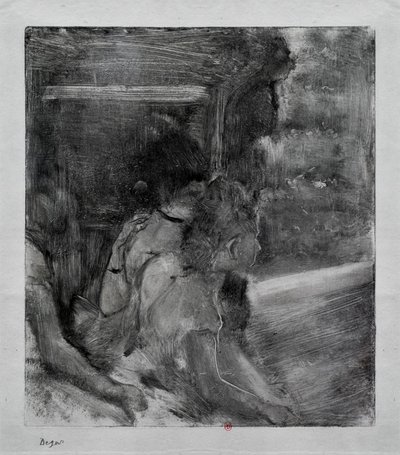 Naar het theater door Edgar Degas