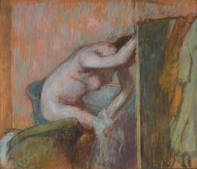 Toilet na het bad, ca. 1888 door Edgar Degas