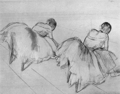 Twee Dansers Rustend, 20e eeuw door Edgar Degas