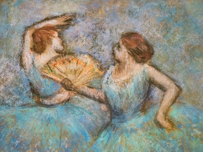 Twee dansers (detail). Rond 1905. door Edgar Degas