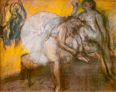 Twee dansers in rust. Rond 1910 door Edgar Degas