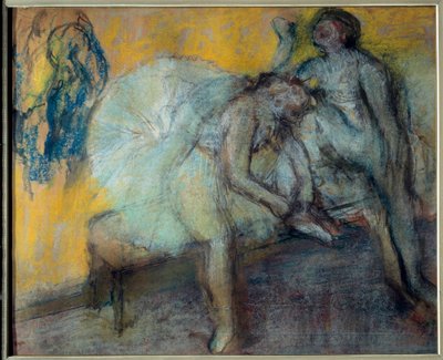 Twee dansers in rust door Edgar Degas