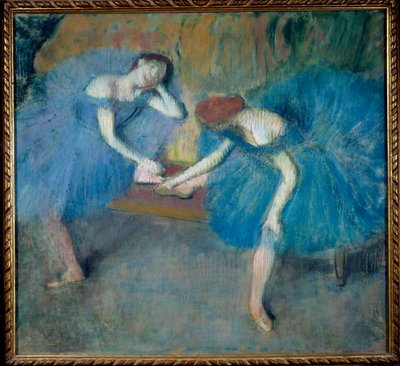 Twee dansers in rust door Edgar Degas