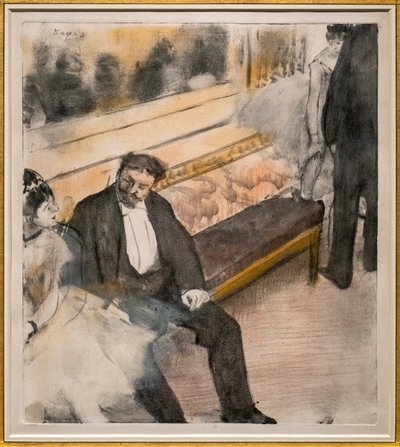 Twee mannen en twee dansers. Rond 1876-1877 door Edgar Degas